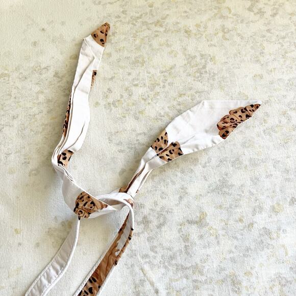 Farm Rio Large Leopard Shell Midi Dress Button 100% Cotton Sundress Print - Picture 9 of 11